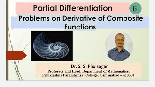 Partial Differentiation: Problems on derivatives of composite functions. Lect. 6.