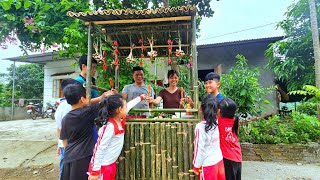 100% complete bamboo mobile cart, Open sales to welcome the first customers- The old lady's farewell