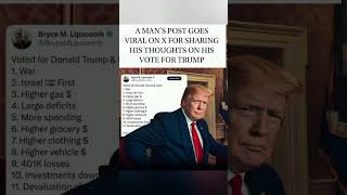 A viral post on X sparks debate after a user shares regrets about voting for Donald Trump.
