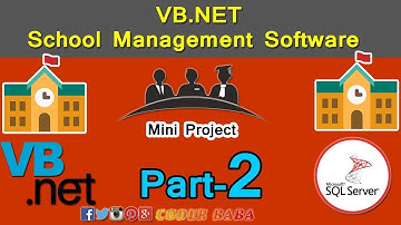 VB.NET Project | School Management Software Tutorial in Hindi/Urdu | Part-2