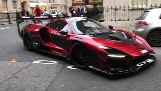 Red McLaren Senna GTR Sound & Gradual Acceleration On The Streets | Supercars In London 2021| SIL Resimi