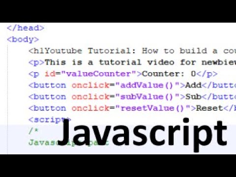 Javascript # 01: How to build a counter | Add | Sub | Reset (sourcecode ...