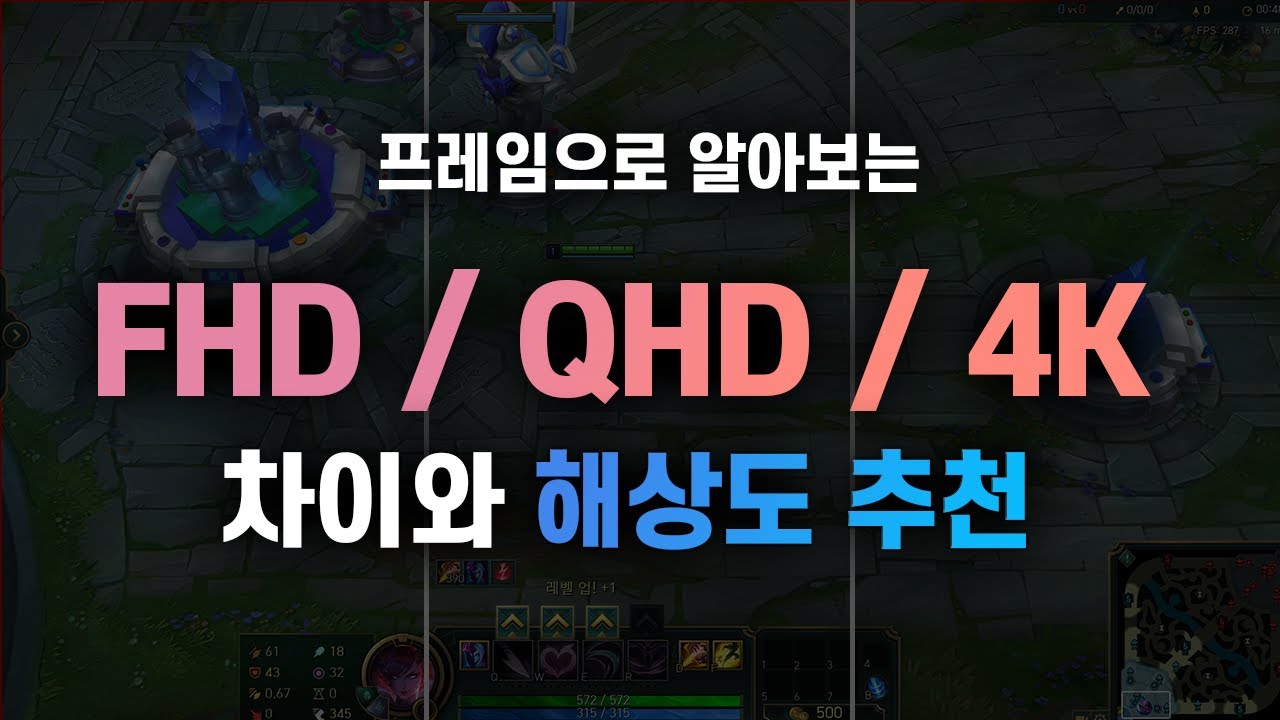 FHD, QHD, 4K 게임 성능 차이가 얼마나 날까? - 내 모니터 해상도 추천