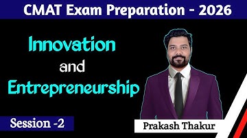 l CMAT exam preparation 2026 l Innovation and Entrepreneurship for CMAT 2026 l Session -2 l