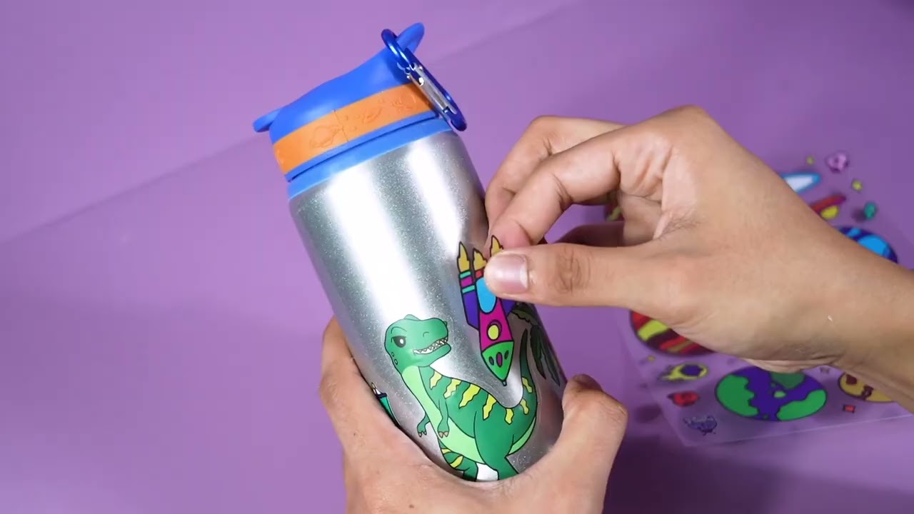 PURPLE LADYBUG DIY Water Bottle for Boys with Stickers - Great Gifts for  Kids Boys, Return Gifts for Kids Birthday & Gifts for Boys 8-12 - Cool  Stuff