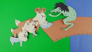 The Three Billy Goats Gruff! Paper Stories For Kids