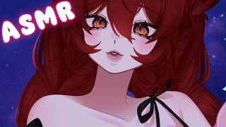 Vtuber ASMR 3Dio Close Whispers | Fluffy Blanket | Mouth Sounds | Sleep Affirmations | Kisses 😴