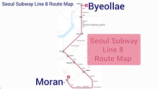 Seoul Subway Line 8 map, terminal stations.