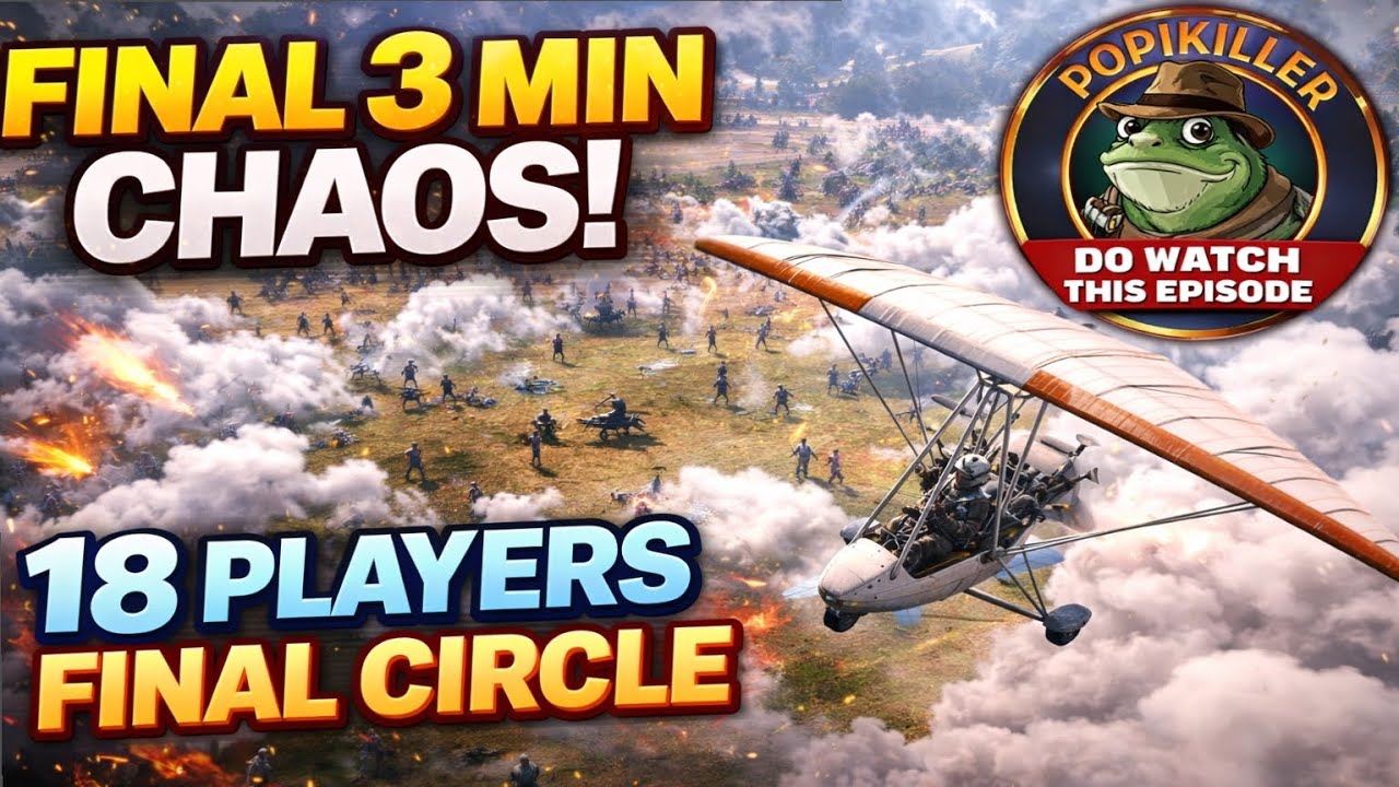 PUBG FINAL 3 MIN CHAOS 🔥 | Smoke Bomb War in Final Circle | Motor Glider Clutch