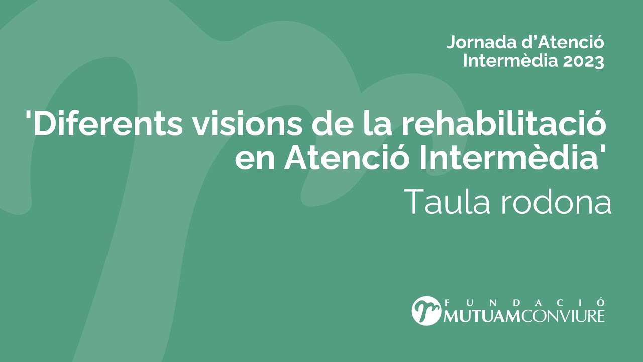 Taula Rodona: Diferents visions de la rehabilitació en Atenció Intermèdia