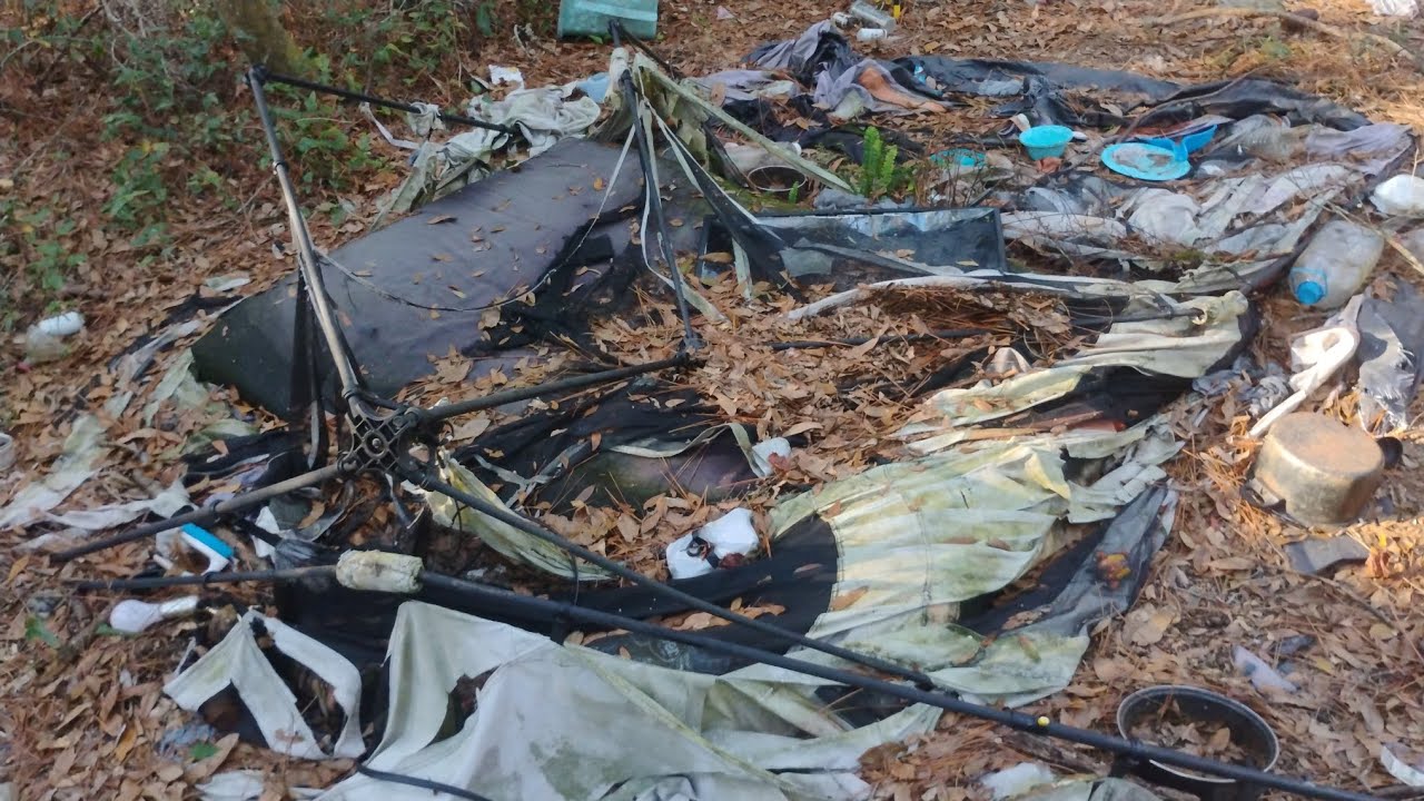 Бездомные во Флориде: исследование заброшенного лагеря