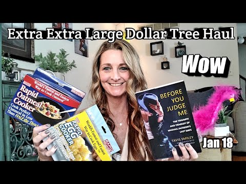 Extra Extra Large Dollar Tree Haul So Many New Items Smiley Mail Jan 18 Youtube