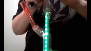 CRAZY ass homemade bong plus lights