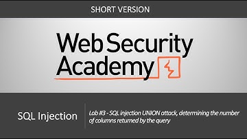 SQL Injection - Lab #3 SQLi UNION attack determining the number of columns returned by the query