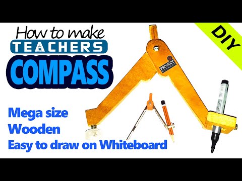 Teachers compass | how to make a compass at home | DIY wooden compass | Large compass | DIY compass