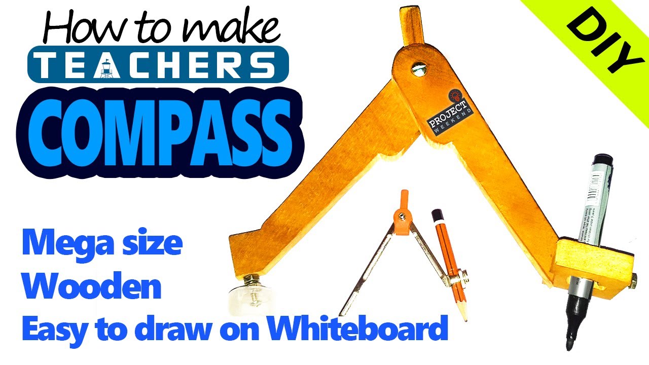 Teachers compass how to make a compass at home DIY wooden compass