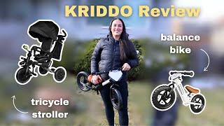 KRIDDO Review 2025! Toddler Balance Bike & Tricycle Stroller