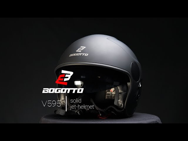 BOGOTTO V595 Lサイズ Bogotto V595 Jet Helmet - YouTube