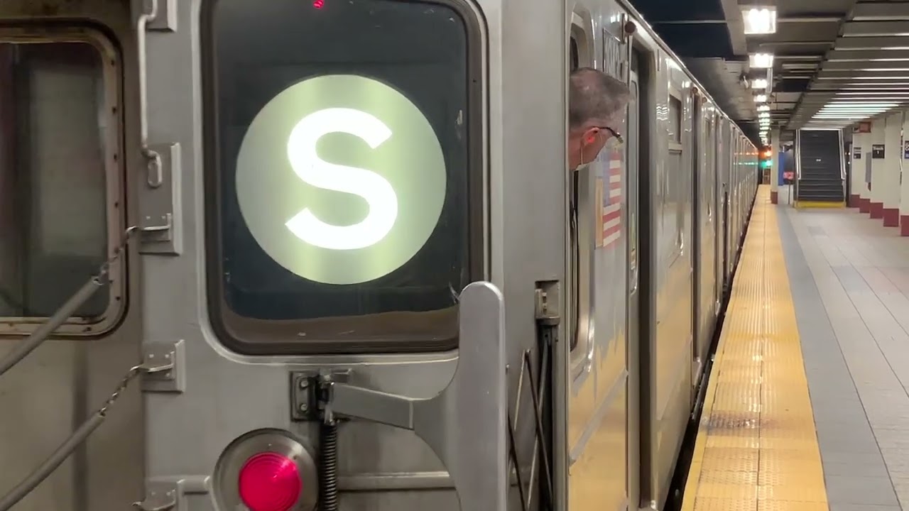 Grand Central Shuttle departs for Times Square, 2119 hrs., Thursday 2 June 2022