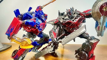 Transformers DOTM| Optimus Prime vs Sentinel Prime stop motion