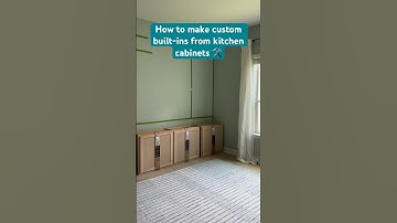 DIY Built-in Cabinet Using Kitchen Cabinets 🧑‍🍳 #DIY #DIYShorts #DIYForBeginners