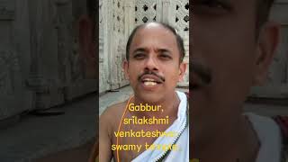 Sri Lakshmi Venkateshwar Swamy Temple In Gabburshorts trendinglearnwithjaya3