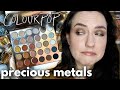 New colourpop precious metals collection  swatches tutorial  lots of comparisons