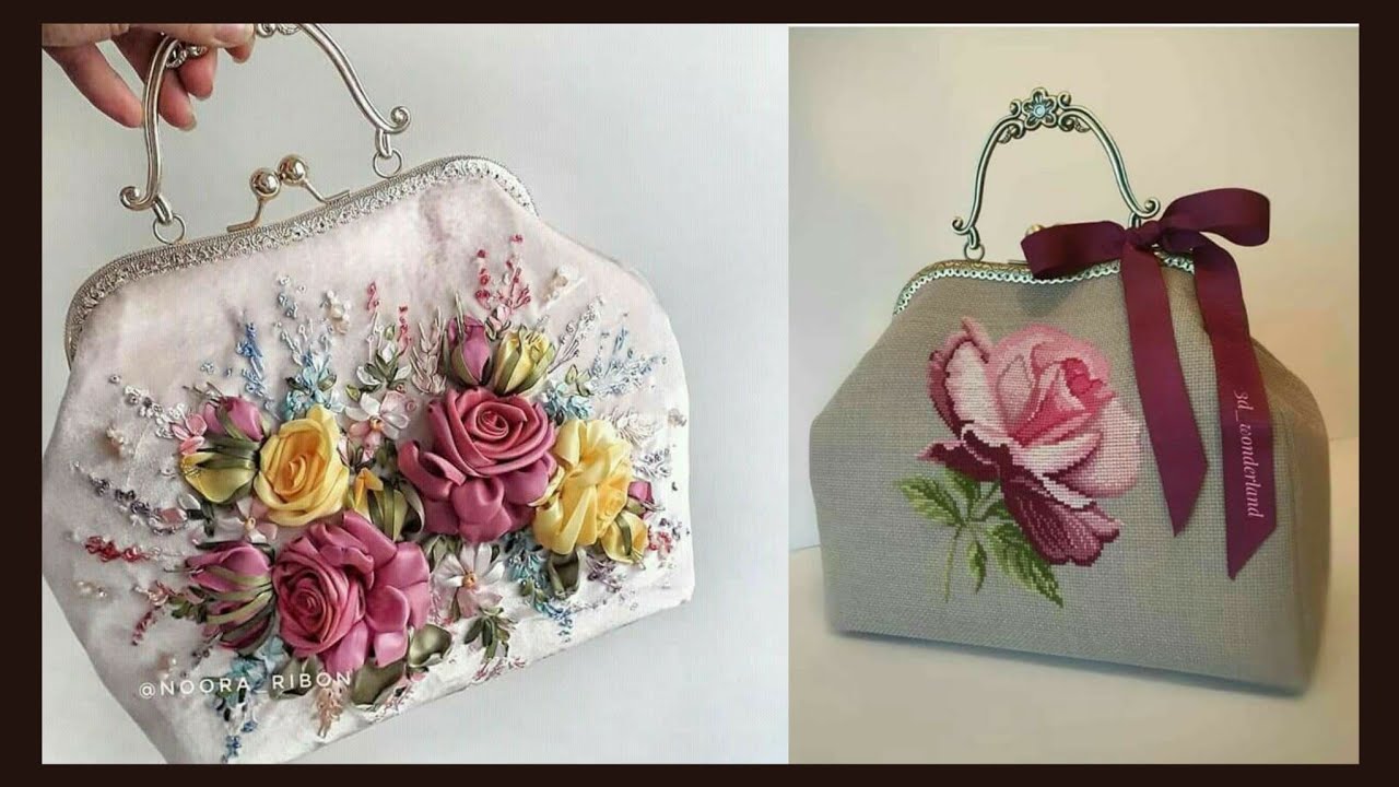 Most Attractive Unique Hand Embroidered Hand Bags Design Patterns YouTube