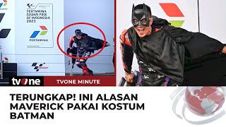 Momen Maverick Vinales Pakai Kostum Batman di Podium MotoGP Mandalika 2023 | tvOne Minute