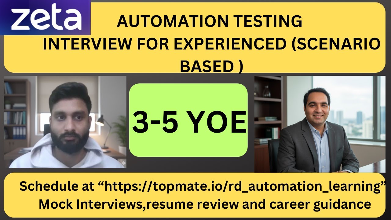 Automation Testing Interview Experience | Real-Time QA & SDET Interview Preparation 2025