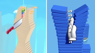 Stack Cut vs Almost Cut game! Satisfying and relaxing video screenshot 5