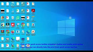 How to enable print option in quick access toolbar in ActCAD