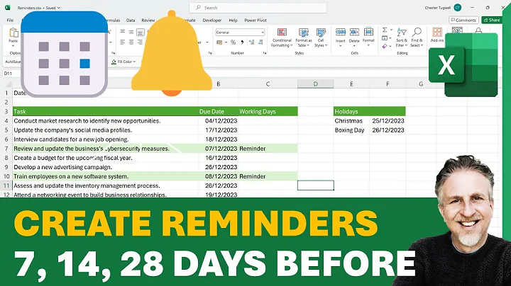 How to Create Reminders in Excel | Due Date Reminder Formula | Conditionally Format Before Expired