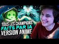 Elle est incroyable  pandore reacts every lol champion but theyre ai generated anime characters