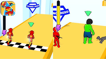 SUPERHERO RACE 🦸All Levels Gameplay Walkthrough New Mobile Game IOS Android level 11-13