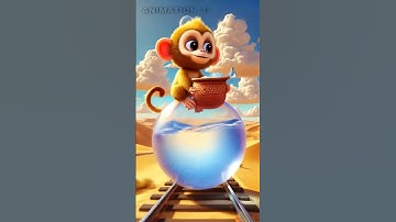 In the Desert, Grandma and a Monkey Plant an Apple Tree and Feast😭 #ai #monkey #apple #shorts