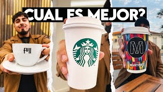 Cafe de STARBUCKS vs MARTINEZ vs YPF vs Cafeteria de VIEJO