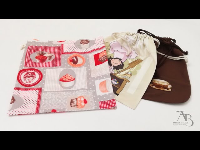 Bolsa de pan muy dibertida  Manualidades, Hacer bolsas de tela, Accesorios  de costura