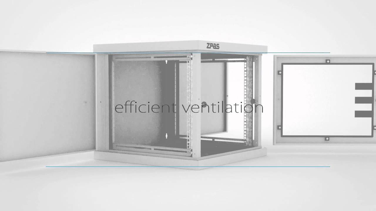 Z| BOX single-section wall-mounted network cabinet, ZBOX rack 19"