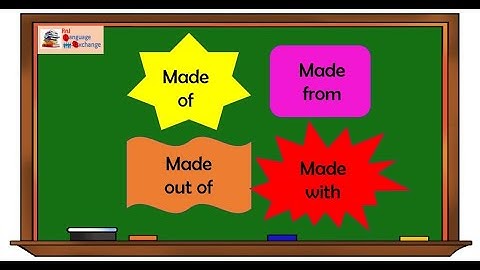 Made of, Made from, Made out of, Made with: What