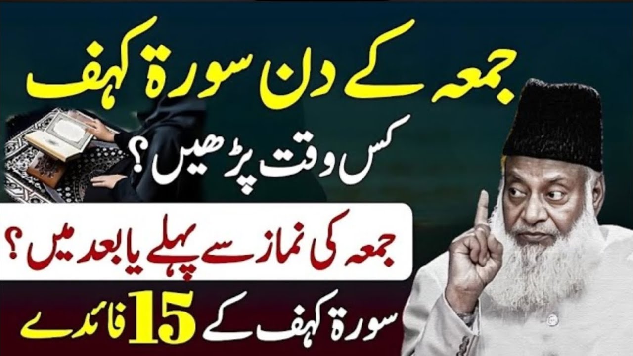 Jumma Ke Din Surah e Kahf Parhne Ke 15 Faide | 90% Log Nahi Jante | Dr Israr Ahmed Explain's