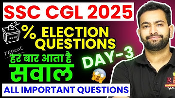 Election based Questions (Percentage chapter)| Complete topic will all latest questions