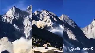 Riesiger Bergsturz in Graubünden (Schweiz) - Augenzeugenvideo vom 23.07.17