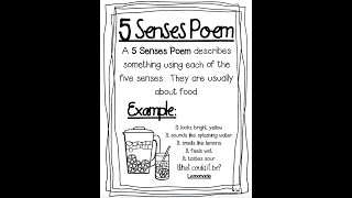 5 Senses Poem By Ms. Johnson