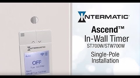Single Pole Wiring Instructions for the Ascend In-Wall Timer by Intermatic