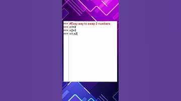 Swapping 2 numbers in Python
