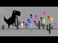 marble race  -  Escape The Chrome Dinosaur - Algodoo sTICKMAN - dinosaur game hacker
