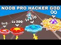 NOOB VS PRO VS HACKER VS GOD in Spinner Up Unlimited