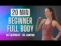 20 Min BEGINNER FULL BODY Workout Without Equipment | No Repeat, No Jumping