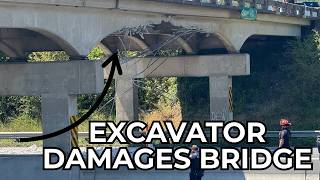 Construction Equipment Hits, Damages Bridge In Shelby County
